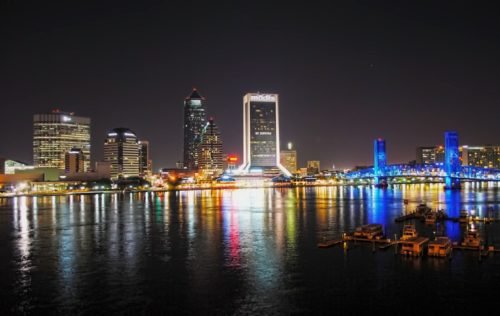 Jacksonville Florida at night