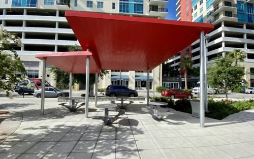 picnic area at madison street park tampa