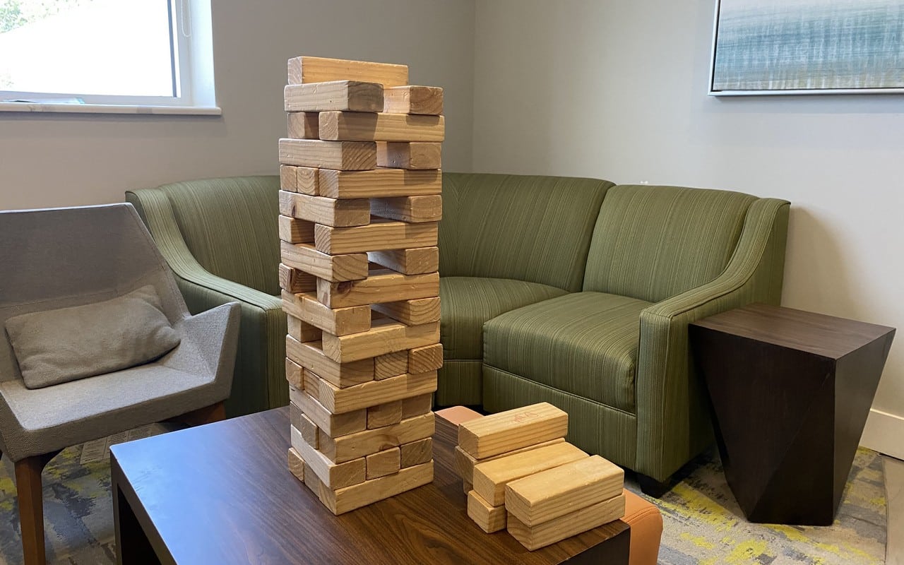 jenga by the beach