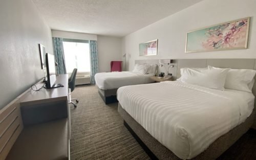 two quen beds at Hilton Garden Inn St Augustine Beach