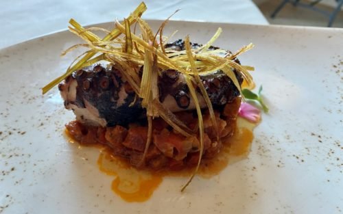 Castillo Real Resort Hotel St. Augustine FL octopus meal at the restaurant