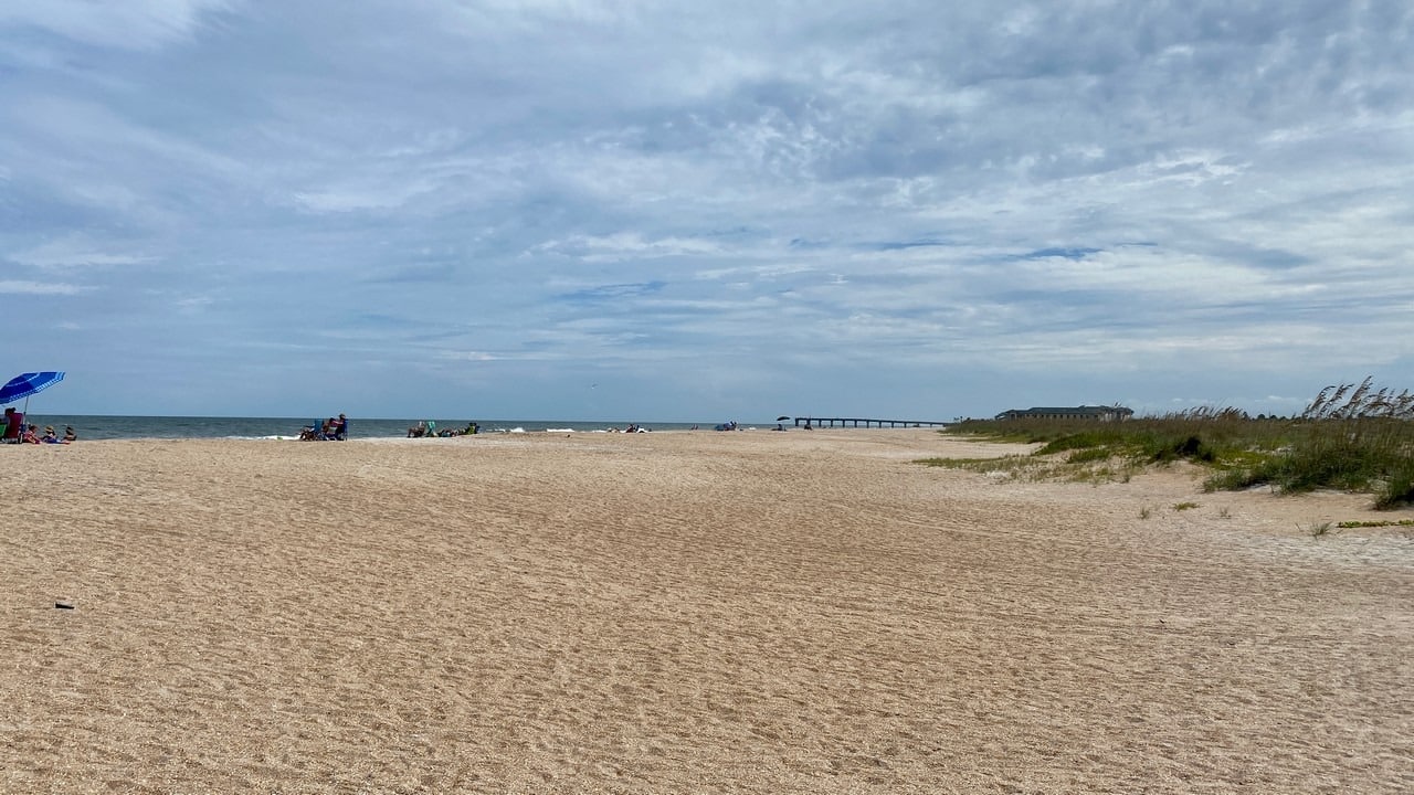 the beach Anastacia park in florida in st augustine