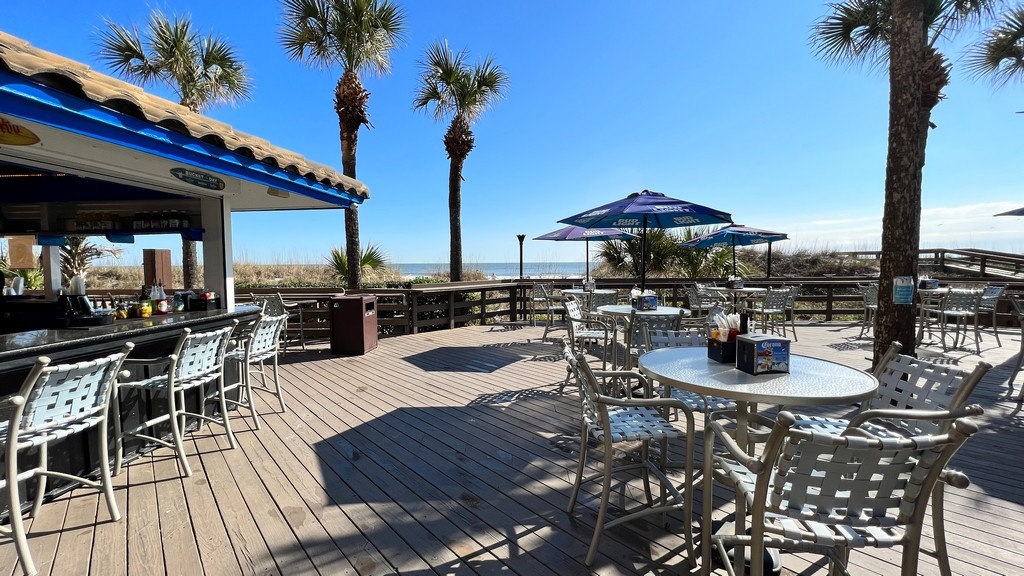 Delectable dining at Tides Beach Bar and Grille with a great view