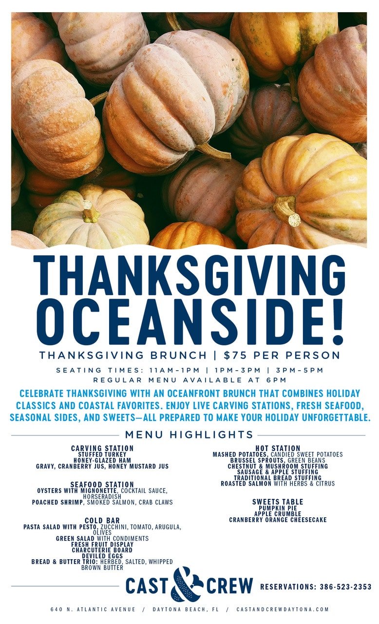 Celebrate Thanksgiving Oceanside at Renaissance Daytona Beach 1 Thanksgiving Oceanside
