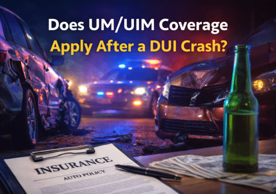 Does UM/UIM Coverage Apply After a DUI Crash?